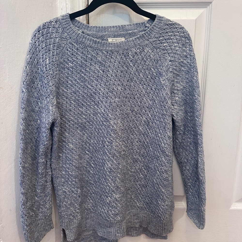 Lou & Grey Textured Blue Sweater